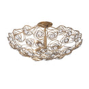 Three Light Semi-Flush Mount<br /><span style="color:#4AB0CE;">Entrega: 4-10 dias en USA</span><br /><span style="color:#4AB0CE;font-size:60%;">PREGUNTE POR ENTREGA EN PANAMA</span><br />Collection: Ethereal Rose<br />Finish: Havana Gold Ombre