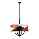 Four Light Pendant<br /><span style="color:#4AB0CE;">Entrega: 4-10 dias en USA</span><br /><span style="color:#4AB0CE;font-size:60%;">PREGUNTE POR ENTREGA EN PANAMA</span><br />Collection: Patchwork<br />Finish: Black/Satin Brass/Patchwork