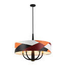 Five Light Pendant<br /><span style="color:#4AB0CE;">Entrega: 4-10 dias en USA</span><br /><span style="color:#4AB0CE;font-size:60%;">PREGUNTE POR ENTREGA EN PANAMA</span><br />Collection: Patchwork<br />Finish: Black/Satin Brass/Patchwork