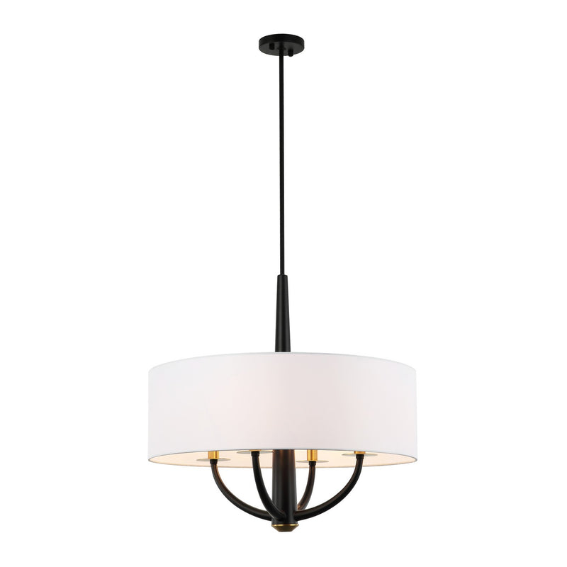 Four Light Pendant<br /><span style="color:#4AB0CE;">Entrega: 4-10 dias en USA</span><br /><span style="color:#4AB0CE;font-size:60%;">PREGUNTE POR ENTREGA EN PANAMA</span><br />Collection: Patchwork<br />Finish: Black/Satin Brass