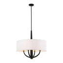 Four Light Pendant<br /><span style="color:#4AB0CE;">Entrega: 4-10 dias en USA</span><br /><span style="color:#4AB0CE;font-size:60%;">PREGUNTE POR ENTREGA EN PANAMA</span><br />Collection: Patchwork<br />Finish: Black/Satin Brass