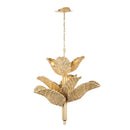 Nine Light Chandelier<br /><span style="color:#4AB0CE;">Entrega: 4-10 dias en USA</span><br /><span style="color:#4AB0CE;font-size:60%;">PREGUNTE POR ENTREGA EN PANAMA</span><br />Collection: Banana Leaf<br />Finish: French Gold/Natural Seagrass