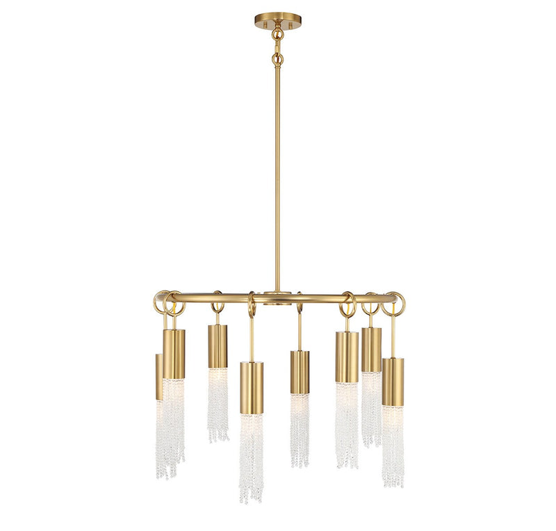 Eight Light Chandelier<br /><span style="color:#4AB0CE;">Entrega: 4-10 dias en USA</span><br /><span style="color:#4AB0CE;font-size:60%;">PREGUNTE POR ENTREGA EN PANAMA</span><br />Collection: Chelsea<br />Finish: Warm Brass