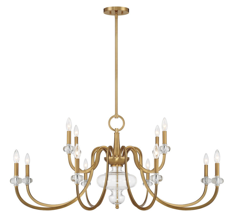 12 Light Chandelier<br /><span style="color:#4AB0CE;">Entrega: 4-10 dias en USA</span><br /><span style="color:#4AB0CE;font-size:60%;">PREGUNTE POR ENTREGA EN PANAMA</span><br />Collection: Bergdorf<br />Finish: Warm Brass