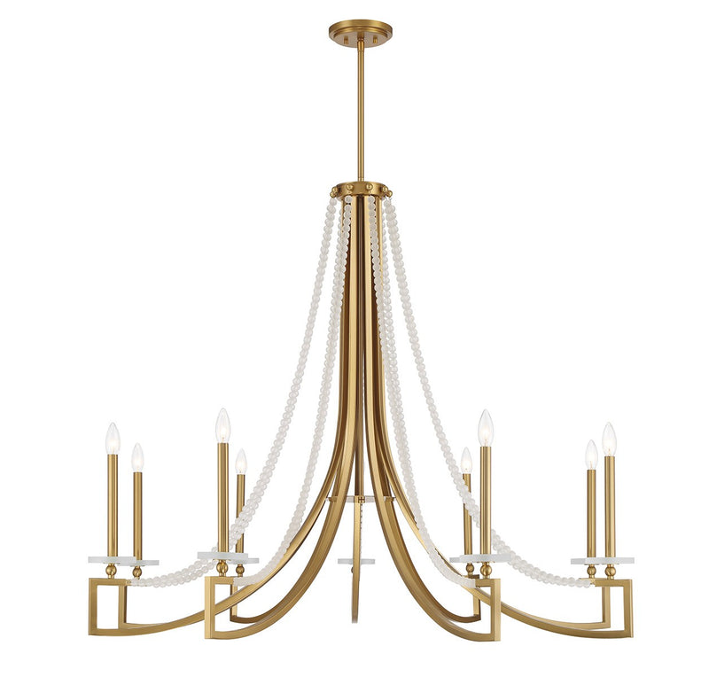 Nine Light Chandelier<br /><span style="color:#4AB0CE;">Entrega: 4-10 dias en USA</span><br /><span style="color:#4AB0CE;font-size:60%;">PREGUNTE POR ENTREGA EN PANAMA</span><br />Collection: Helen<br />Finish: Warm Brass