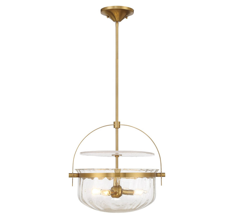 Four Light Convertible Semi-Flush/Pendant<br /><span style="color:#4AB0CE;">Entrega: 4-10 dias en USA</span><br /><span style="color:#4AB0CE;font-size:60%;">PREGUNTE POR ENTREGA EN PANAMA</span><br />Collection: Denmar<br />Finish: Warm Brass