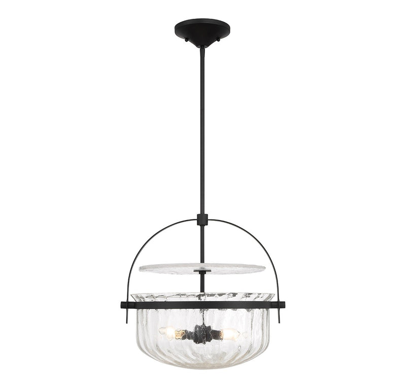 Four Light Convertible Semi-Flush/Pendant<br /><span style="color:#4AB0CE;">Entrega: 4-10 dias en USA</span><br /><span style="color:#4AB0CE;font-size:60%;">PREGUNTE POR ENTREGA EN PANAMA</span><br />Collection: Denmar<br />Finish: Matte Black