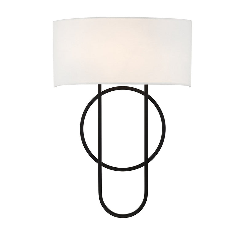 Two Light Wall Sconce<br /><span style="color:#4AB0CE;">Entrega: 4-10 dias en USA</span><br /><span style="color:#4AB0CE;font-size:60%;">PREGUNTE POR ENTREGA EN PANAMA</span><br />Collection: Tempe<br />Finish: Matte Black