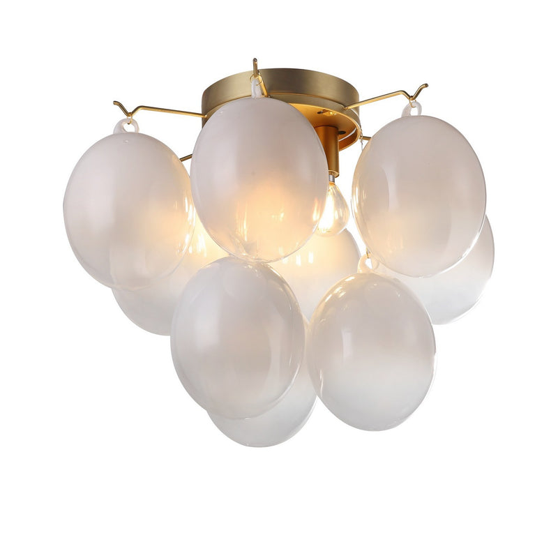 Four Light Semi-Flush Mount<br /><span style="color:#4AB0CE;">Entrega: 4-10 dias en USA</span><br /><span style="color:#4AB0CE;font-size:60%;">PREGUNTE POR ENTREGA EN PANAMA</span><br />Collection: Globo<br />Finish: Brass