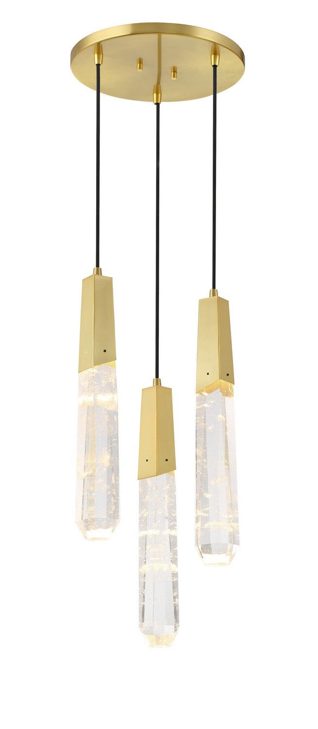 George Kovacs - P1284-859-L - LED Pendant - Drifting Droplets - Brushed Brass