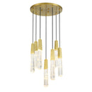 LED Pendant<br /><span style="color:#4AB0CE;">Entrega: 4-10 dias en USA</span><br /><span style="color:#4AB0CE;font-size:60%;">PREGUNTE POR ENTREGA EN PANAMA</span><br />Collection: Drifting Droplets<br />Finish: Brushed Brass