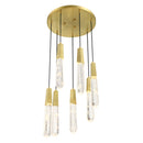 LED Pendant<br /><span style="color:#4AB0CE;">Entrega: 4-10 dias en USA</span><br /><span style="color:#4AB0CE;font-size:60%;">PREGUNTE POR ENTREGA EN PANAMA</span><br />Collection: Drifting Droplets<br />Finish: Brushed Brass