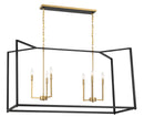 Minka-Lavery - 1466-883 - Six Light Island Chandelier - Colwick - Coal Black & Signature Brass