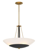 Minka-Lavery - 1704-781 - Four Light Pendant - Bax - Sand Coal and Soft Brass