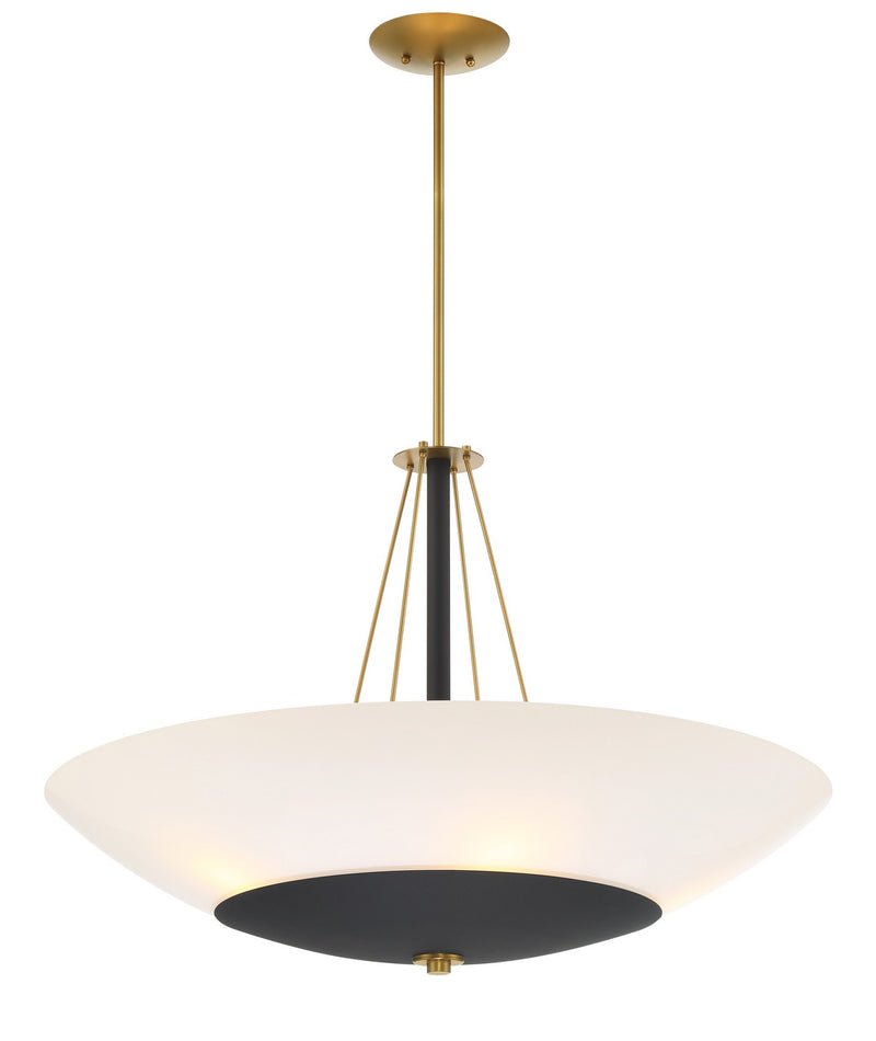 Minka-Lavery - 1705-781 - Five Light Pendant - Bax - Sand Coal And Soft Brass