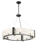 Minka-Lavery - 3619-66A - Eight Light Pendant - Cloud Break - Coal Black