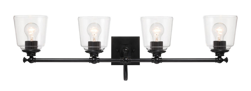 Minka-Lavery - 4004-66A - Four Light Bath Vanity - Antonia - Coal Black