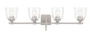 Minka-Lavery - 4004-84 - Four Light Bath Vanity - Antonia - Brushed nickel