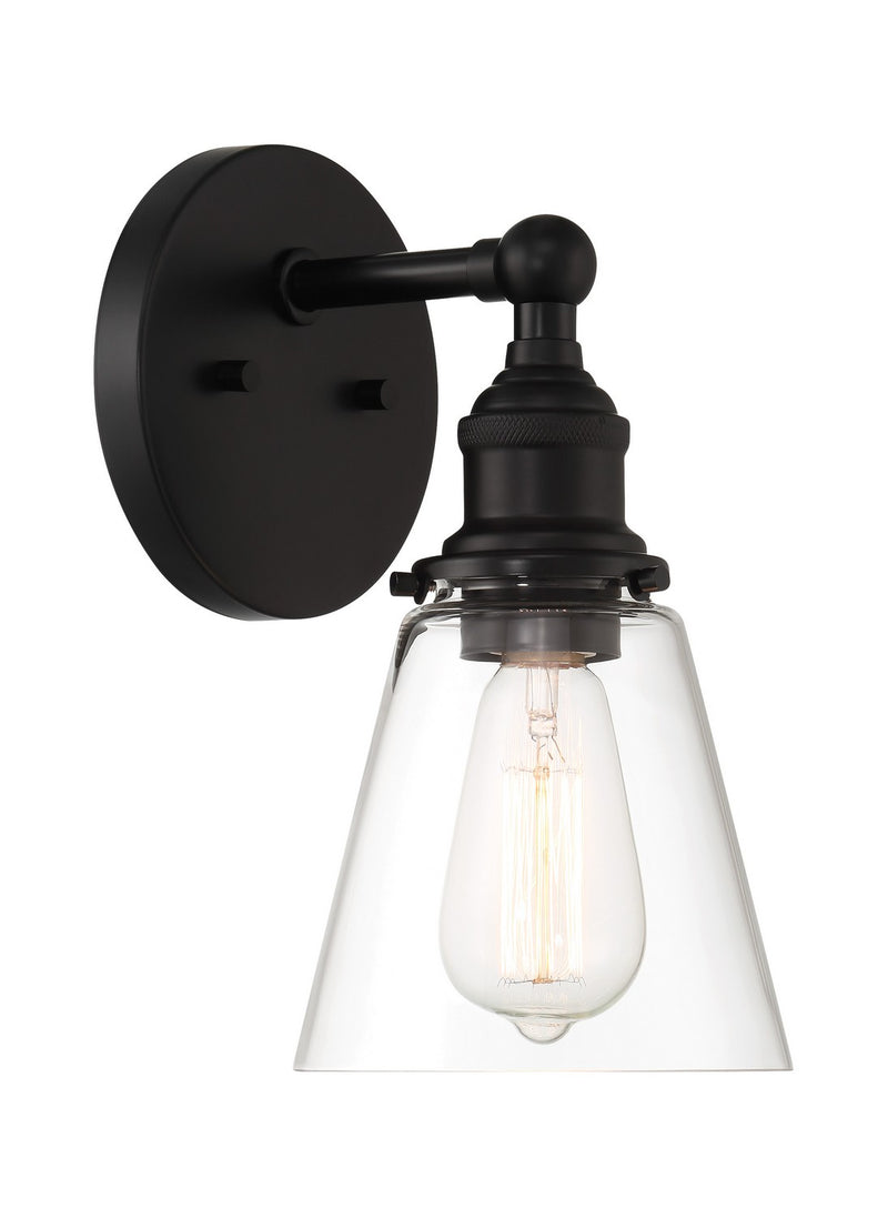 Minka-Lavery - 5681-66A - One Light Wall Sconce - Barwell - Coal Black