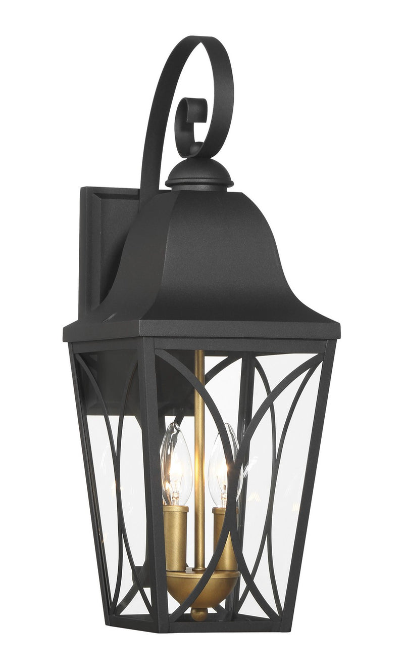 Minka-Lavery - 73352-757 - Two Light Outdoor Wall Mount - Cardigan - Sand Coal And Olden Brass