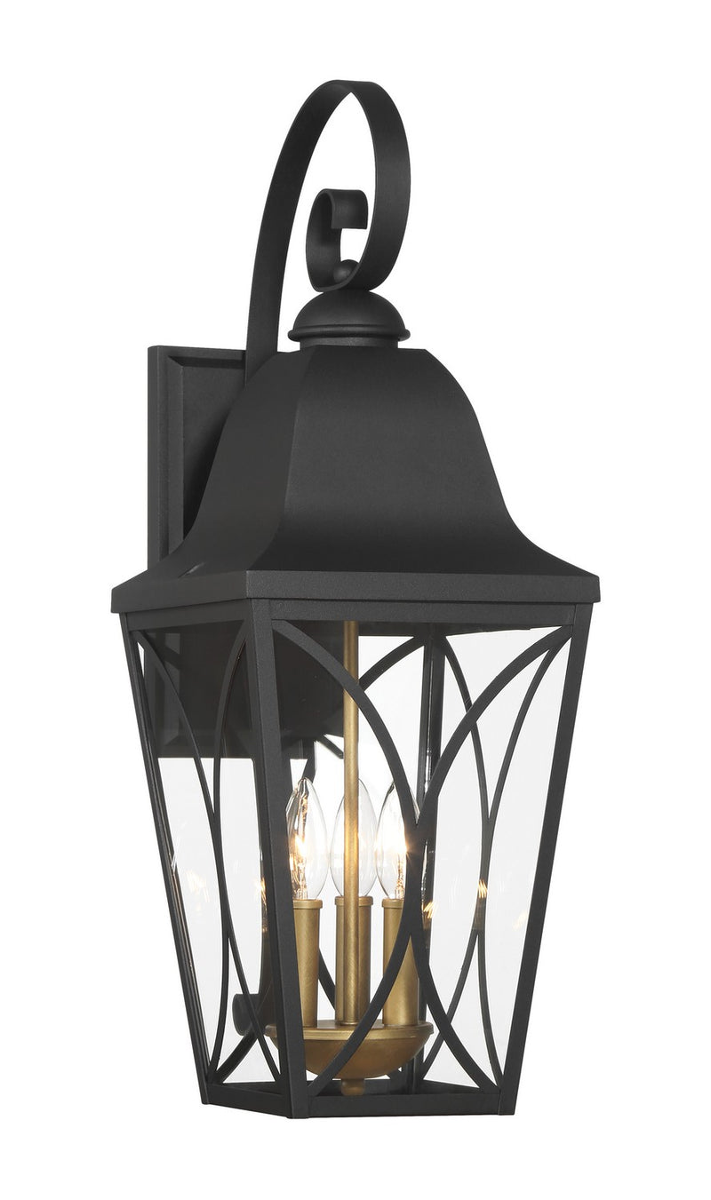 Minka-Lavery - 73353-757 - Three Light Outdoor Wall Mount - Cardigan - Sand Coal And Olden Brass