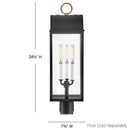 LED Post Mount<br /><span style="color:#4AB0CE;">Entrega: 4-10 dias en USA</span><br /><span style="color:#4AB0CE;font-size:60%;">PREGUNTE POR ENTREGA EN PANAMA</span><br />Collection: Campbell<br />Finish: Black