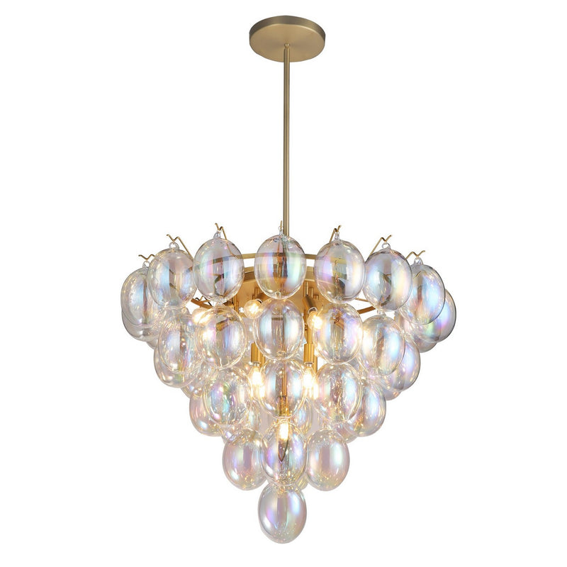 Artcraft Canada - AC11994LU - 13 Light Chandelier - Globo - Brushed Brass, Iridescent