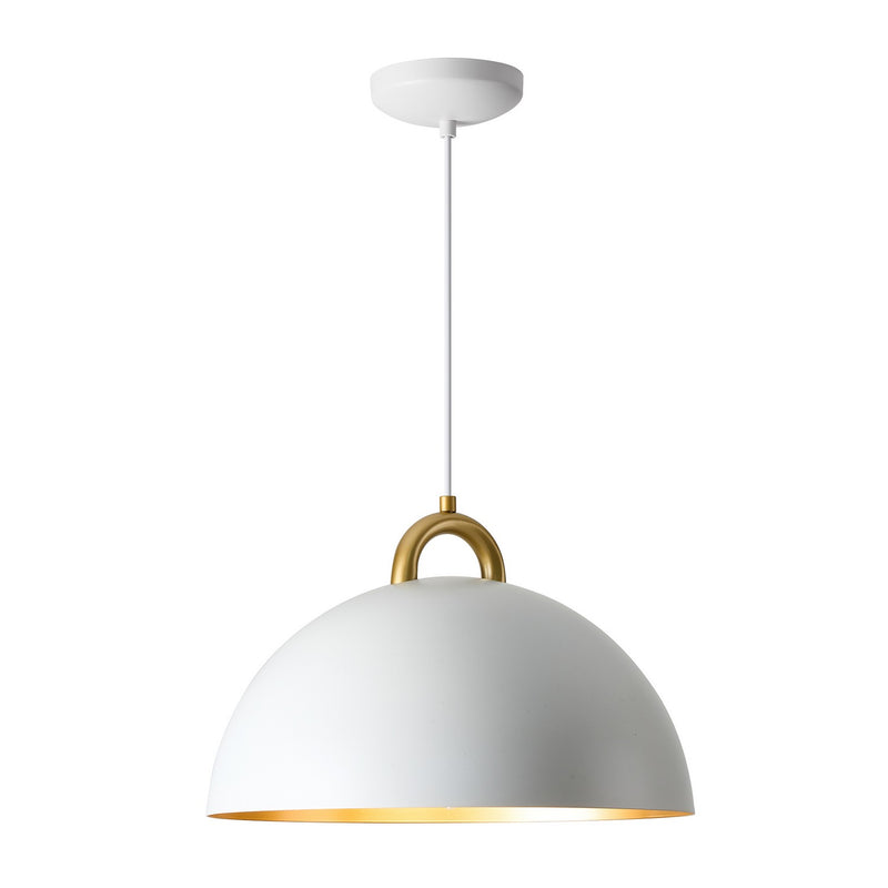 One Light Pendant<br /><span style="color:#4AB0CE;">Entrega: 4-10 dias en USA</span><br /><span style="color:#4AB0CE;font-size:60%;">PREGUNTE POR ENTREGA EN PANAMA</span><br />Collection: Pantheon<br />Finish: Gold, White