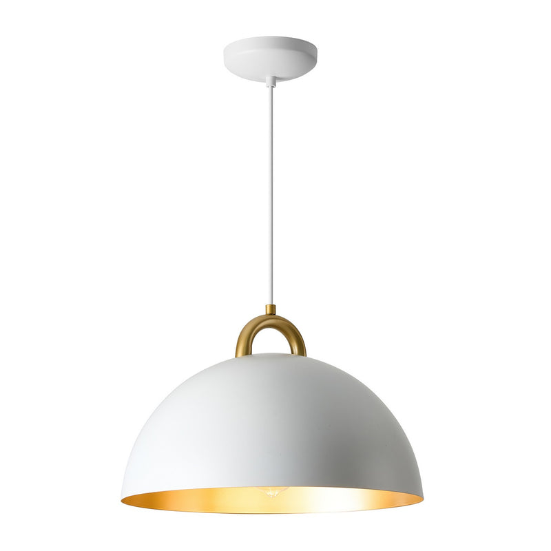One Light Pendant<br /><span style="color:#4AB0CE;">Entrega: 4-10 dias en USA</span><br /><span style="color:#4AB0CE;font-size:60%;">PREGUNTE POR ENTREGA EN PANAMA</span><br />Collection: Pantheon<br />Finish: Gold, White