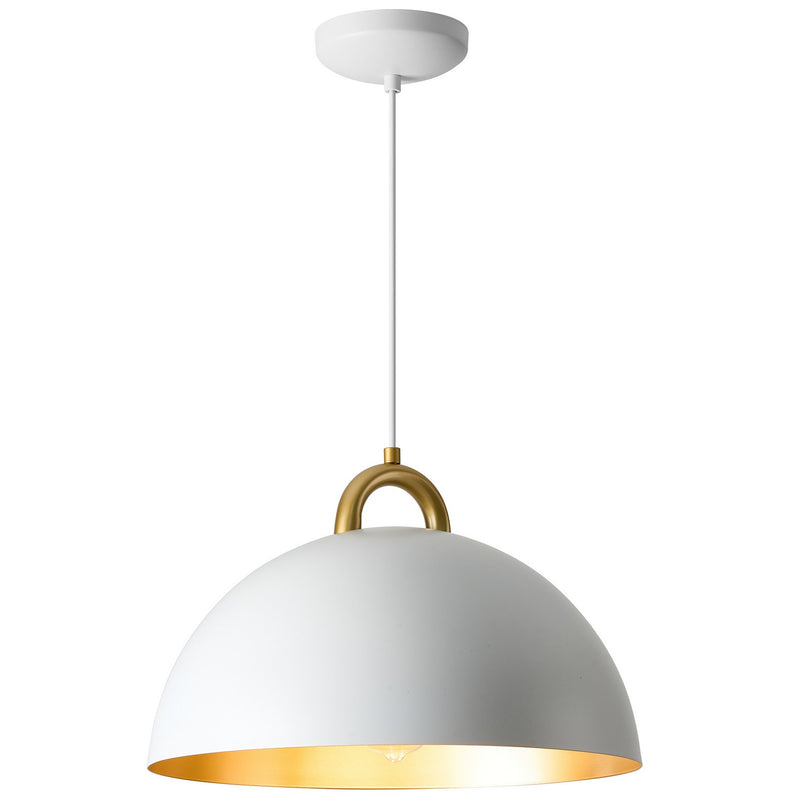 One Light Pendant<br /><span style="color:#4AB0CE;">Entrega: 4-10 dias en USA</span><br /><span style="color:#4AB0CE;font-size:60%;">PREGUNTE POR ENTREGA EN PANAMA</span><br />Collection: Pantheon<br />Finish: Gold, White