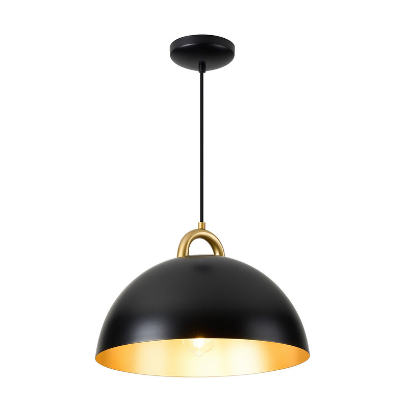One Light Pendant<br /><span style="color:#4AB0CE;">Entrega: 4-10 dias en USA</span><br /><span style="color:#4AB0CE;font-size:60%;">PREGUNTE POR ENTREGA EN PANAMA</span><br />Collection: Pantheon<br />Finish: Black, Rust Brass