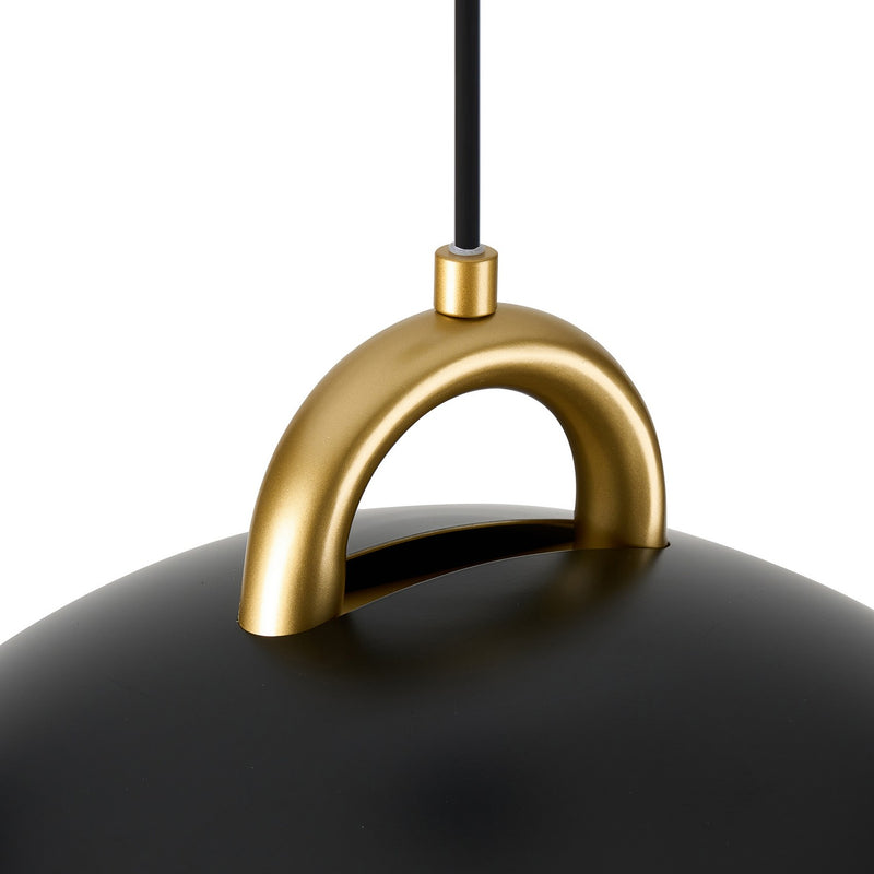 One Light Pendant<br /><span style="color:#4AB0CE;">Entrega: 4-10 dias en USA</span><br /><span style="color:#4AB0CE;font-size:60%;">PREGUNTE POR ENTREGA EN PANAMA</span><br />Collection: Pantheon<br />Finish: Black, Rust Brass