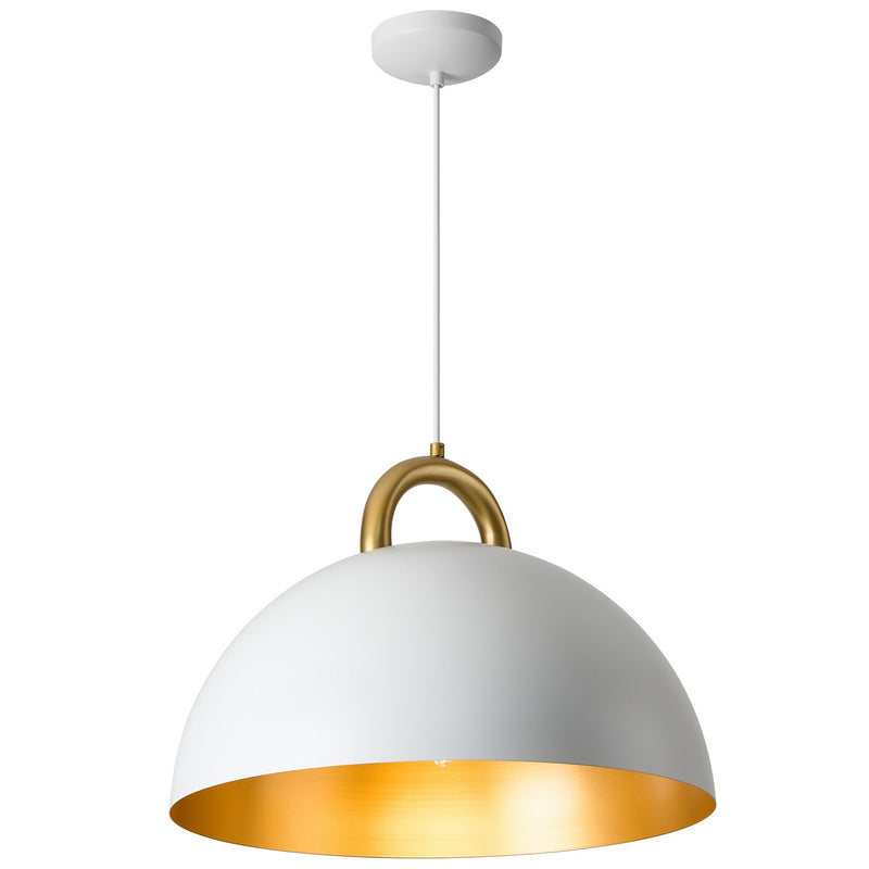 Artcraft Canada - AC12001BR - One Light Pendant - Pantheon - Gold, White