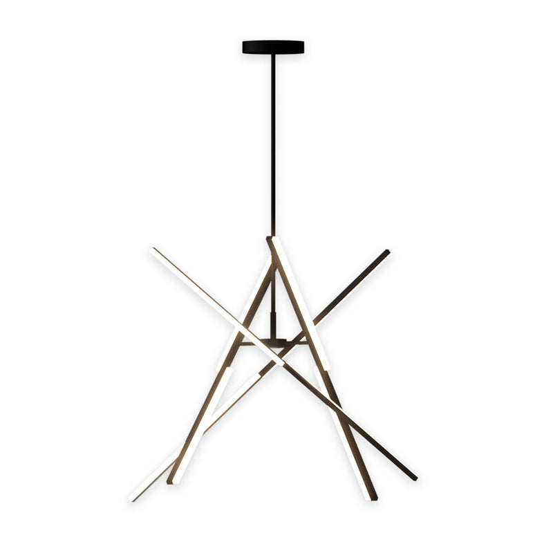 Artcraft Canada - AC7709BK - LED Chandelier - Stix - Black
