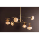 Six Light Chandelier<br /><span style="color:#4AB0CE;">Entrega: 4-10 dias en USA</span><br /><span style="color:#4AB0CE;font-size:60%;">PREGUNTE POR ENTREGA EN PANAMA</span><br />Collection: Ceylon<br />Finish: Vintage Gold Leaf