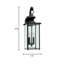 Two Light Outdoor Wall Lantern<br /><span style="color:#4AB0CE;">Entrega: 4-10 dias en USA</span><br /><span style="color:#4AB0CE;font-size:60%;">PREGUNTE POR ENTREGA EN PANAMA</span><br />Collection: Jamestowne<br />Finish: Black