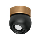 Troy Lighting - C1406-PBR/SBK - One Light Flush Mount - Odin - Patina Brass