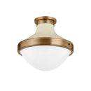Troy Lighting - C3113-PBR/SSD - One Light Flush Mount - Maxton - Patina Brass
