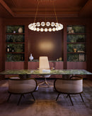 LED Chandelier<br /><span style="color:#4AB0CE;">Entrega: 4-10 dias en USA</span><br /><span style="color:#4AB0CE;font-size:60%;">PREGUNTE POR ENTREGA EN PANAMA</span><br />Collection: Marni<br />Finish: Natural Brass