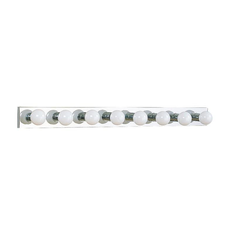 Generation Lighting. - 4740-05 - Eight Light Wall / Bath - Center Stage - Chrome