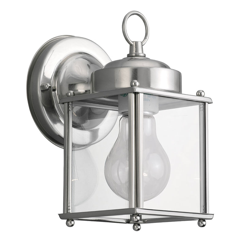 Generation Lighting - 8592-965 - One Light Outdoor Wall Lantern - New Castle - Antique Brushed Nickel
