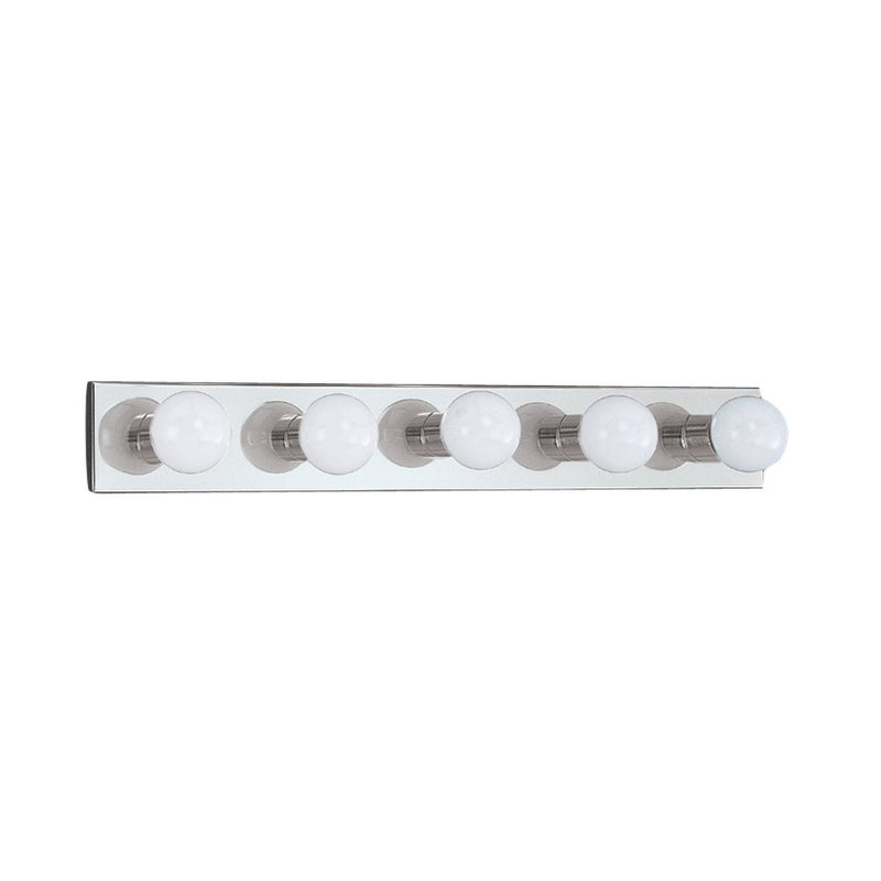 Generation Lighting. - 4735-05 - Five Light Wall / Bath - Center Stage - Chrome