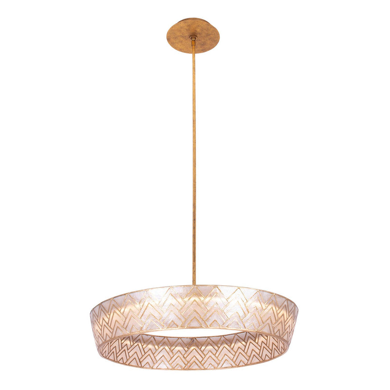 LED Pendant<br /><span style="color:#4AB0CE;">Entrega: 1-2 semanas en USA</span><br /><span style="color:#4AB0CE;font-size:60%;">PREGUNTE POR ENTREGA EN PANAMA</span><br />Collection: Geo<br />Finish: Oxidized Gold Leaf