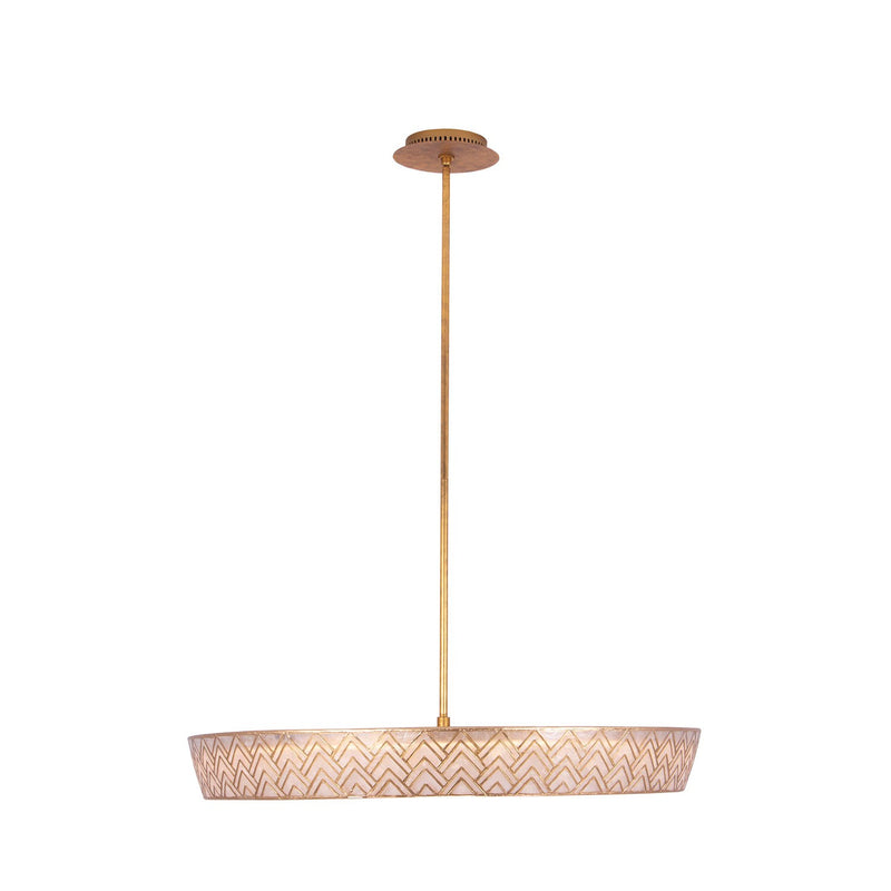 LED Pendant<br /><span style="color:#4AB0CE;">Entrega: 4-10 dias en USA</span><br /><span style="color:#4AB0CE;font-size:60%;">PREGUNTE POR ENTREGA EN PANAMA</span><br />Collection: Geo<br />Finish: Oxidized Gold Leaf