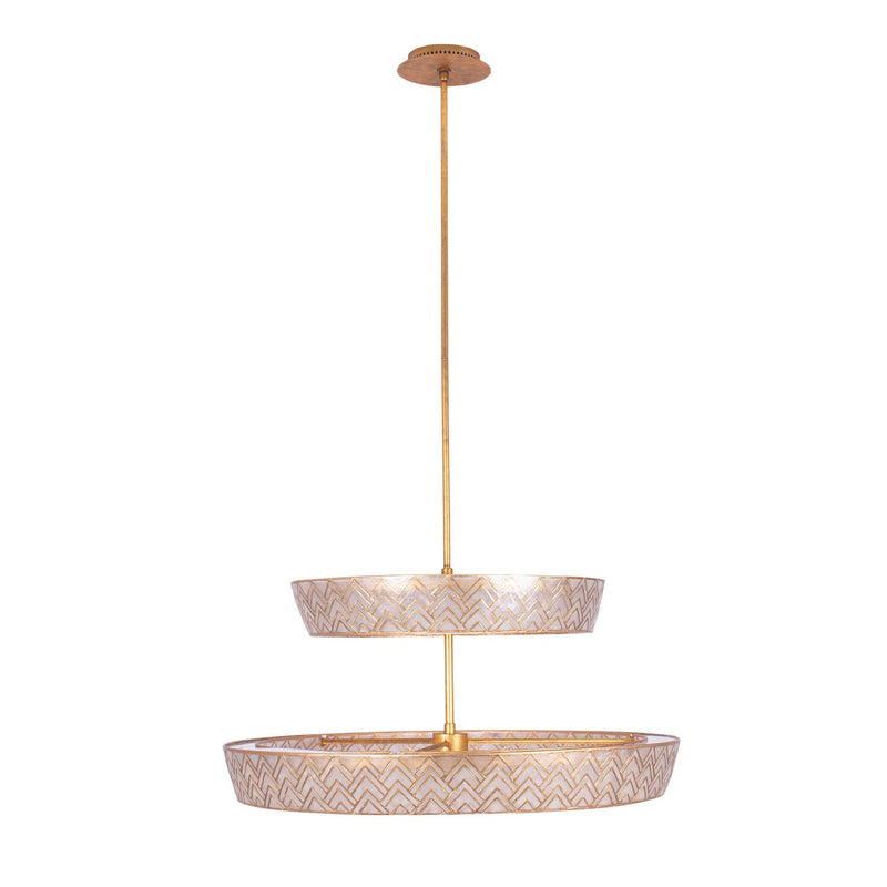 LED Pendant<br /><span style="color:#4AB0CE;">Entrega: 7-8 semanas en USA</span><br /><span style="color:#4AB0CE;font-size:60%;">PREGUNTE POR ENTREGA EN PANAMA</span><br />Collection: Geo<br />Finish: Oxidized Gold Leaf