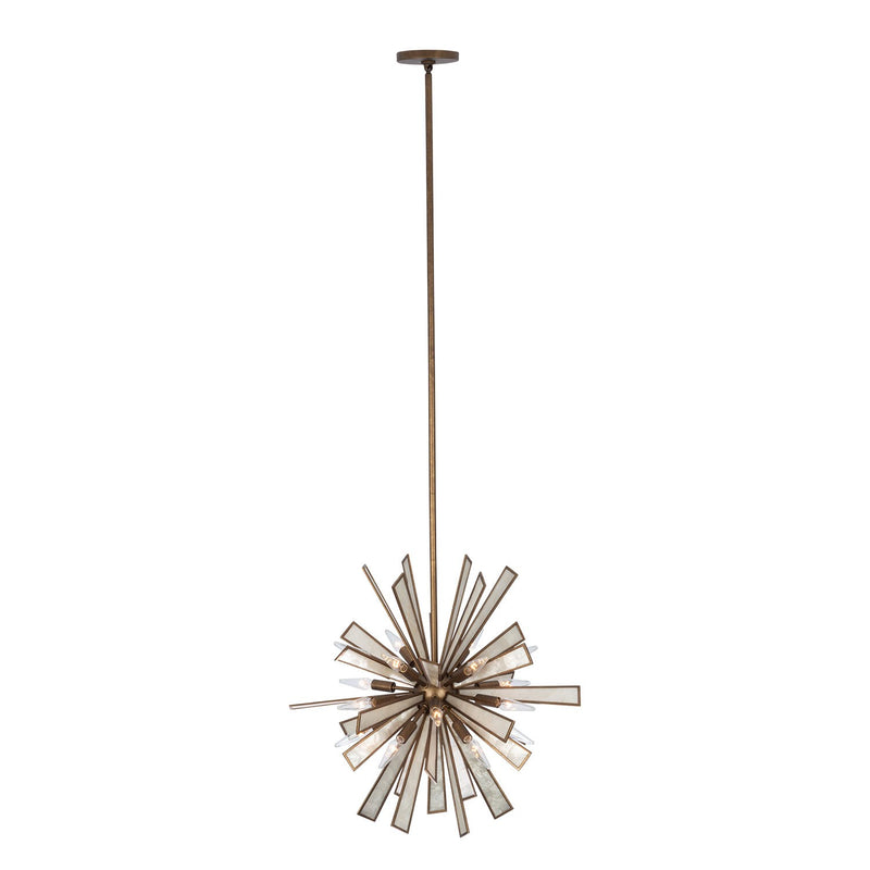 18 Light Pendant<br /><span style="color:#4AB0CE;">Entrega: 1-2 semanas en USA</span><br /><span style="color:#4AB0CE;font-size:60%;">PREGUNTE POR ENTREGA EN PANAMA</span><br />Collection: Radiance<br />Finish: Pearlized Antique Brass