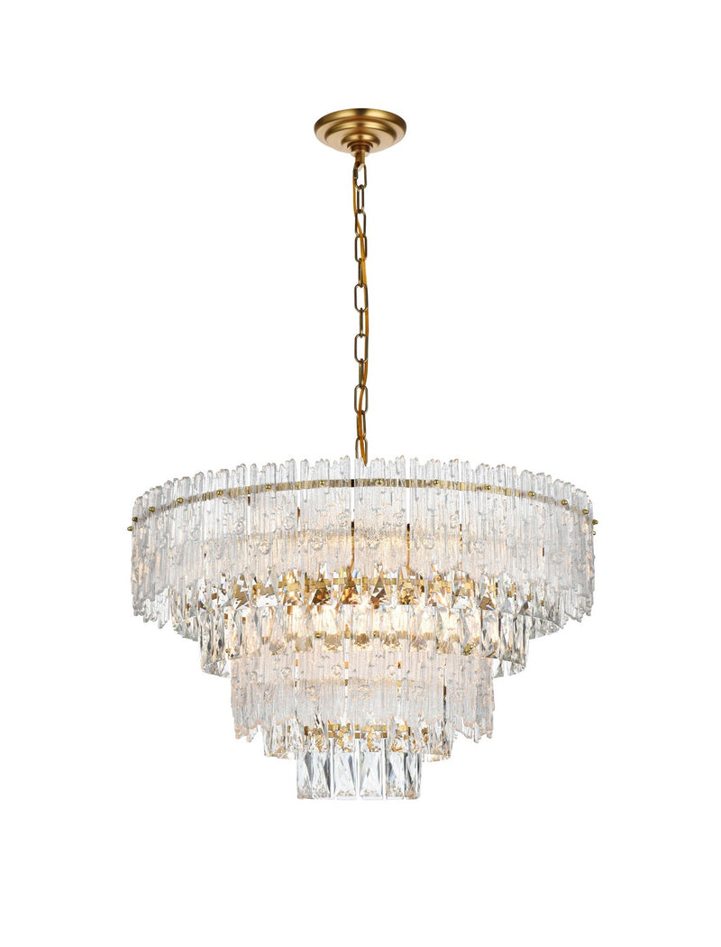 Elegant Lighting - 1780D25SG - Eight Light Chandelier - Emilia - Satin Gold