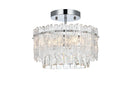 Elegant Lighting - 1780F12C - Three Light Flush Mount - Emilia - Chrome