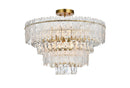 Elegant Lighting - 1780F25SG - Eight Light Flush Mount - Emilia - Satin Gold