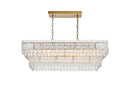 Elegant Lighting - 1780G37SG - Six Light Chandelier - Emilia - Satin Gold